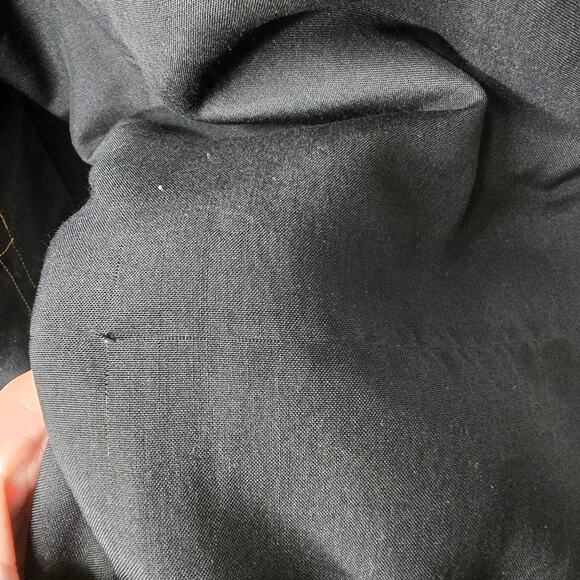 Go Silk For L'Zinger Vintage Silk Black Utility Jacket Size 1 *FLAWS* - Picture 12 of 15